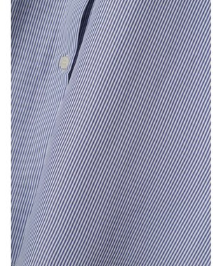 Green Parks レイヤードアソート柄シャツチュニック Stripe Blue