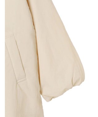 Green Parks 中わたスタンドカラーミドル丈ブルゾン Ivory