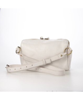 UNBILLION ピークスピーク PEAKS PEAK / 牛革レザーメッシュボディショルダー アイボリー