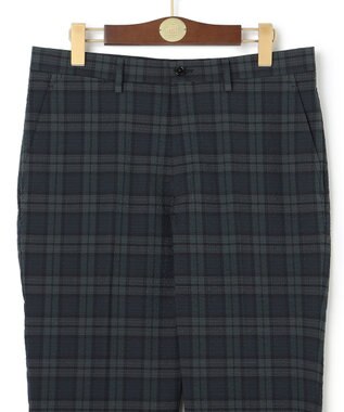 J.PRESS MEN クールマックスサッカー ステムテーパードパンツ ネイビー系3