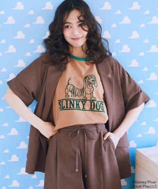 earth music&ecology 【予約】リンガーTシャツ/TOY STORY ベージュ