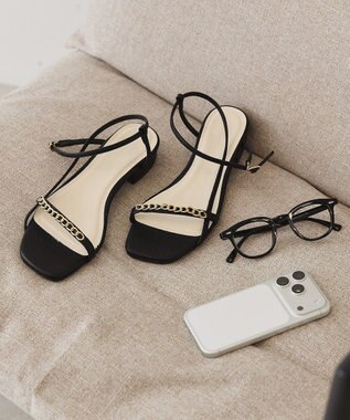 AMERICAN HOLIC チェーンヌーディサンダル Black