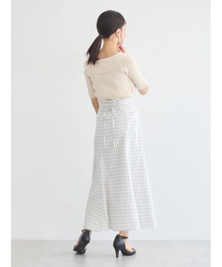 earth music&ecology フロントクロスリブニットプルオーバー Ivory