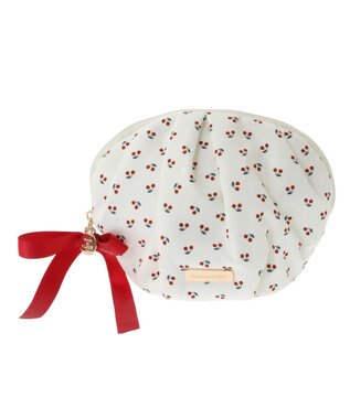 Maison de FLEUR チェリープリントポーチ Ivory