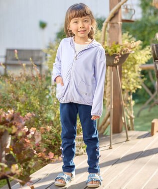 ANY KIDS カット デニム パンツ ネイビー