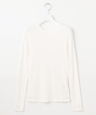 23区 【SLOW/一部店舗限定】シアーリブロンTEE クルーネック カットソー ホワイト系