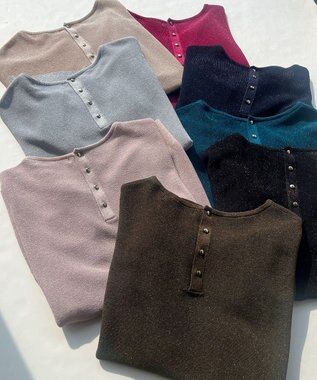 23区 【WEB&一部店舗限定】クレープコットン アゼラメ ニット カーキ系