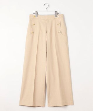 自由区 L 【接触冷感・UVカット・吸水速乾・洗える】シェルタリングドライオックスワイド パンツ ベージュ系