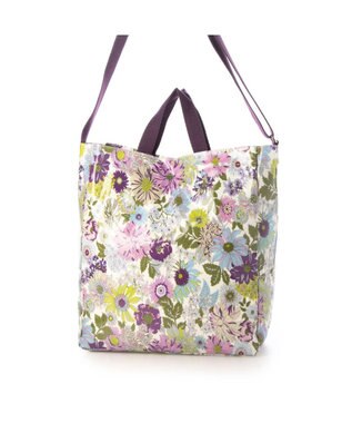 UNBILLION カシュカシュ cachecache / PVC加工プリント2wayトートバッグ ラベンダー