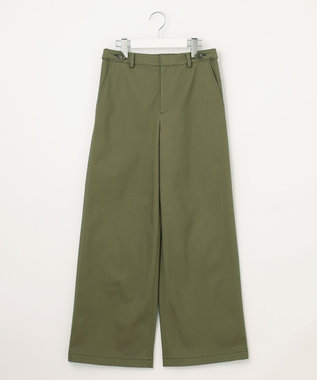 J.PRESS LADIES 20チノストレッチ ストレート パンツ カーキ系