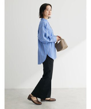 Green Parks ボリュームタックブラウス Stripe