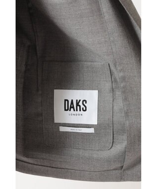 DAKS グレーフランネル テーラード オーバーシャツ グレー