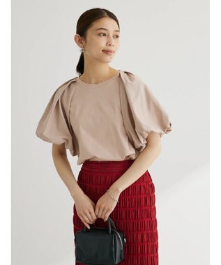 Green Parks ・ＳＵＧＡＲ　ＳＰＯＯＮ　バルーンスリーブＴシャツ Pink Beige