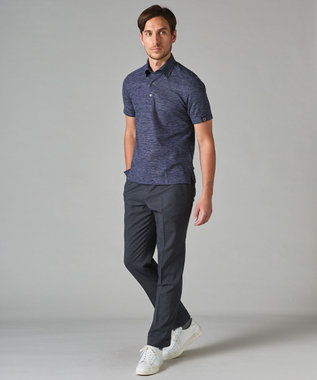 GOTAIRIKU 【麻混の清涼感】ノルマンディーリネン ボタンダウンポロシャツ(24年モデル) ネイビー系