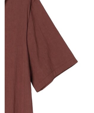 Green Parks ローウエスト切替開襟シャツワンピース Terracotta