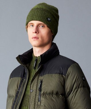 JOSEPH ABBOUD MOUNTAIN 【イタリア糸使用/軽量】ブークレーカモフラージュ ニット帽