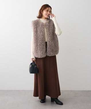 Green Parks ・ＥＬＥＮＣＡＲＥ　ＤＵＥ　サイドポケットフレアスカー Brown