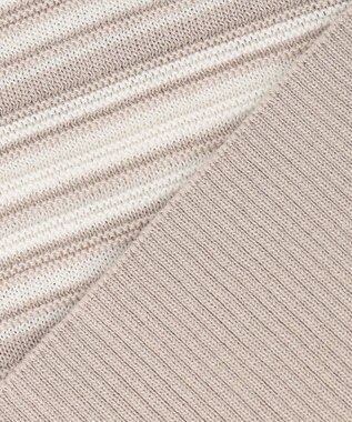 J.PRESS LADIES 【洗える・抗菌防臭】コットンアセテート ランダムガーター柄 ニット ベージュ系1