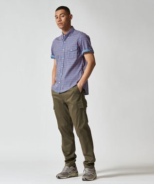 J.PRESS MEN オーガニックコットンダブルチューブマルチチェック シャツ ブルー系3