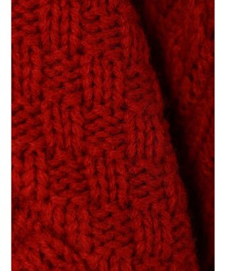 AMERICAN HOLIC パッチワークケーブルニットチュニック Red