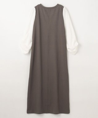 ANY コンビネーションワンピース モカ×オフ