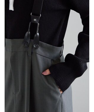 Te chichi サスペンダータイトスカート グレー