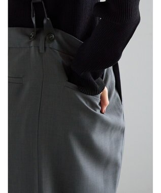 Te chichi サスペンダータイトスカート グレー