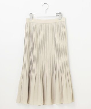 J.PRESS LADIES S 【洗える】ノルディス2wayジョーゼット プリーツ スカート ベージュ系