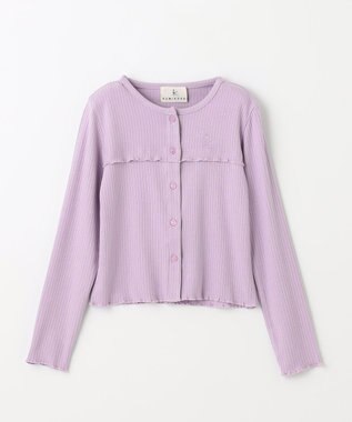 組曲 KIDS 【150-160cm】リブ・カットソーハオリ ラベンダー系
