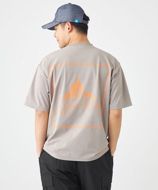 SHARE PARK MENS 【UVカット・吸水速乾・ストレッチ・軽量 】バックプリントポケットTシャツ（L・XLサイズ） グレー系