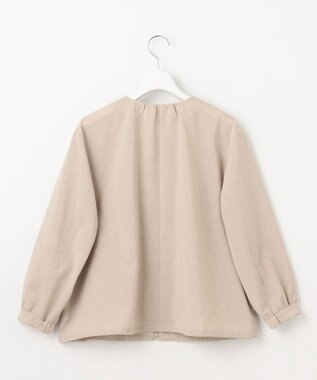 J.PRESS LADIES S 【洗える・接触冷感・防シワ・吸水速乾】BREEZE COOL  ノーカラー ブルゾン ベージュ系