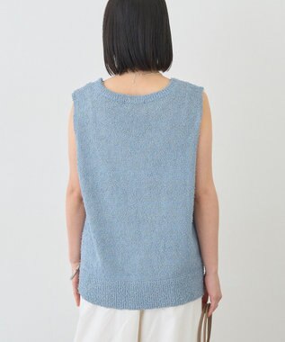 AMERICAN HOLIC ダブルZIPシャギーニットベスト Sax