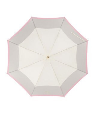 MOONBAT FURLA 長傘 カラーボーダー 耐風 日本製 オフホワイト