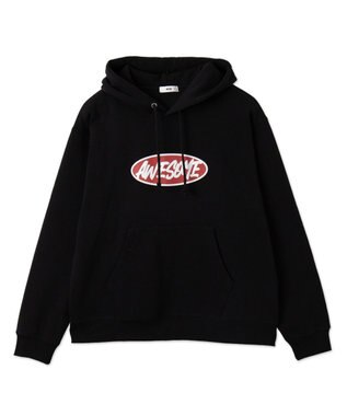 WEGO 【ユニセックス着用ITEM】リラックスフィットオーバルロゴパーカー ブラック