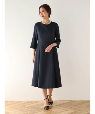 Green Parks ｅｆ－ｄｅ　フィット＆フレアワンピース Dark Navy