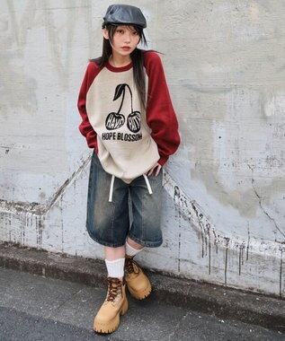 WEGO 【ユニセックス着用ITEM/SMLサイズ展開】ジャガードグラフィックプルオーバー 柄2