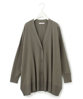 ICB 【洗える・WEB限定カラーあり】 ヴィスコースワイド カーディガン アッシュカーキ系［WEB限定］
