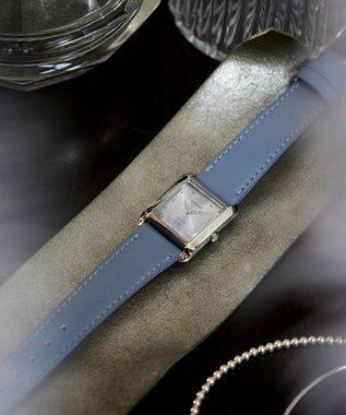 CITIZEN 【光発電エコ・ドライブ】ハンサムなスクエアケース 替えバンド付き シルバー ブルー シルバー