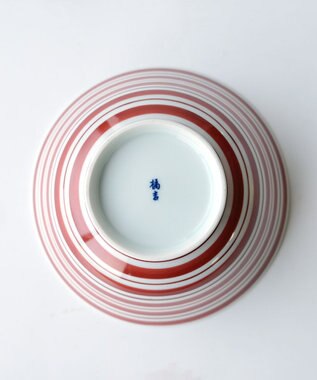たち吉 【たち吉】おてがる丼ボーダー赤〈１個〉波佐見焼 ホワイト×レッド
