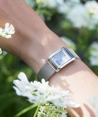 CITIZEN 【光発電エコ・ドライブ】ハンサムなスクエアケース 替えバンド付き シルバー ブルー