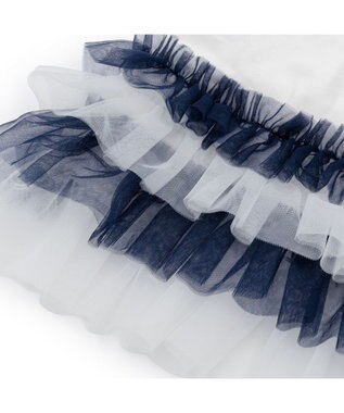 PET PARADISE ペットパラダイス 接触冷感 チュール ワンピース 小型犬 ホワイト×ネイビー