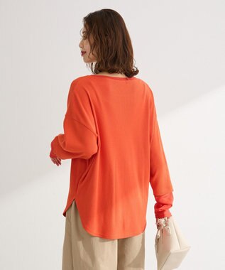 Green Parks 袖チュールリブプルオーバー Orange