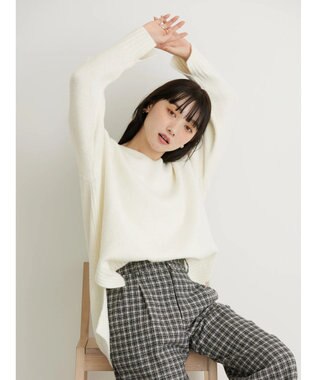 AMERICAN HOLIC ＭｉｘヤーンＶネックニットプルオーバー Ivory