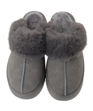 Green Parks ・ｍｉｎｉａ　フェイクムートンサンダル Gray