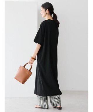 AMERICAN HOLIC 接触冷感カットジョーゼットボックスワンピース Black