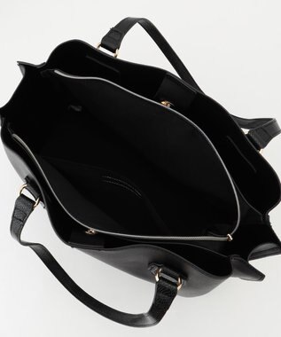 ANY サイドスリットソフトトートバッグ ブラック