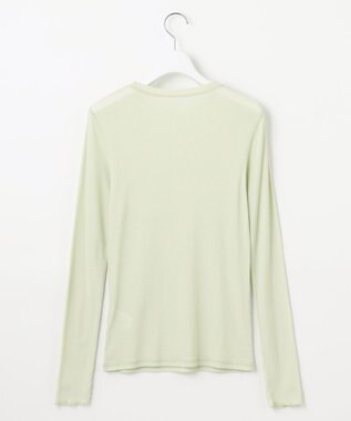 23区 【SLOW/一部店舗限定】シアーリブロンTEE クルーネック カットソー スモーキーグリーン系