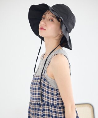 earth music&ecology 【ＵVカット】タックハット Black