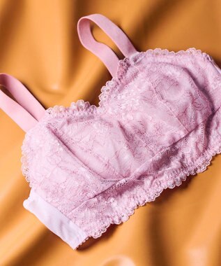 AMPHI ナイトブラ 眠っている間もバストをサポート 夜用ブラ 昼夜問わず使用可能 【ナイトアップブラ レーシィ】 ノンワイヤー ブラ ブラジャー LWF164 アンフィ／ワコール ロマンピンク