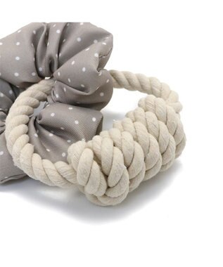 PET PARADISE ペットパラダイス 引っ張り シュシュ トイ  《 花柄 / ドット柄 》 水玉